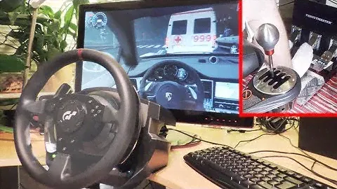 City Car Driving - Porsche Panamera Turbo Thrustmaster T500 RS 1080°, TH8RS Shifter, trackIR -1080p.