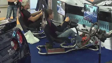 Driving simulator Vision Racer with Thrustmaster T500RS and Th8RS on Moscow Automobile Salon 2012