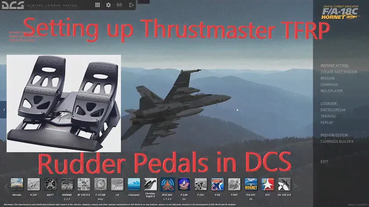 Setting up Thrustmaster TFRP rudder pedals in DCS and fixing sensitivity issues!